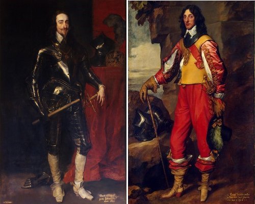 Слева: «Портрет короля Карла I», справа: «Портрет сэра Томаса Уортона» 