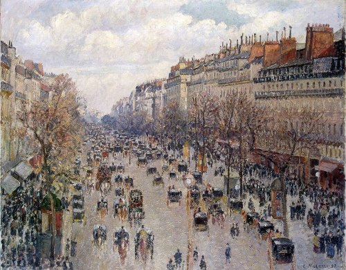 Бульвар Монмартр в Париже